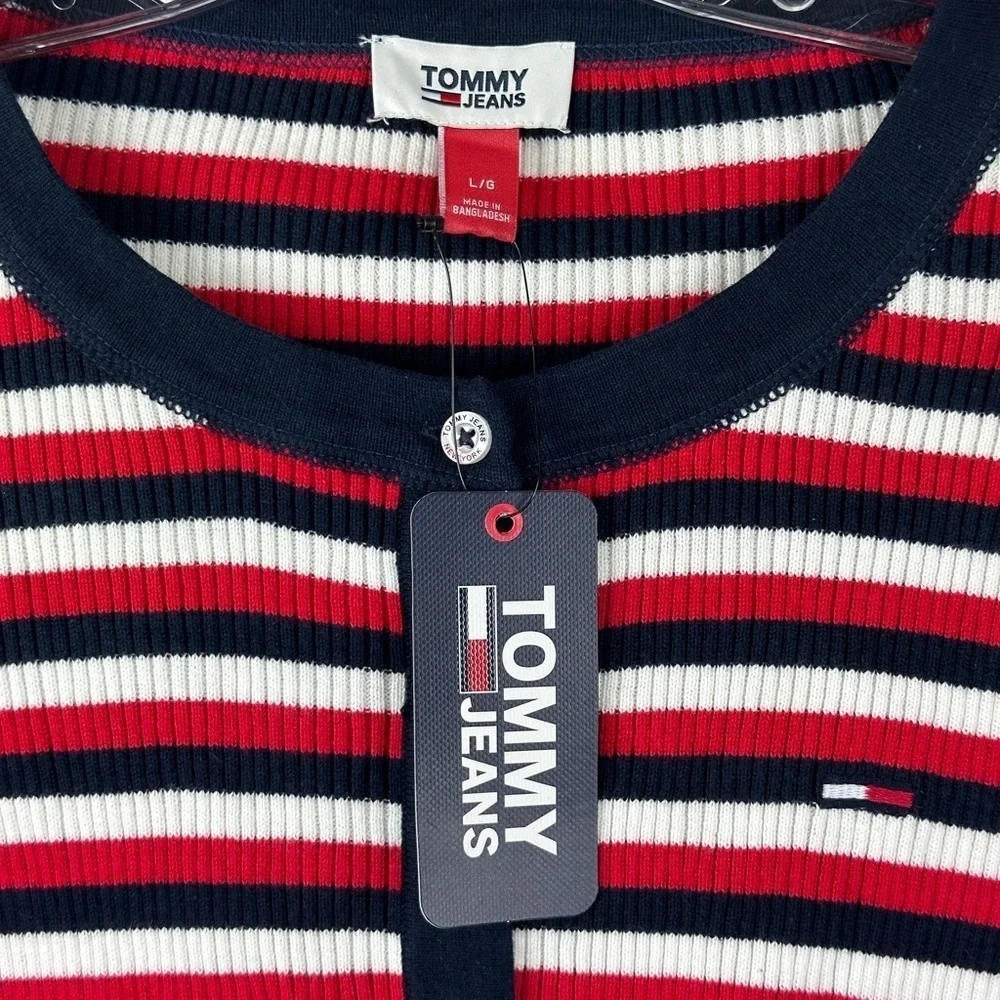 Women's Knitted Striped Crew Neck Sweater